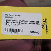 "SPORT" EuroSeat Sticky Knee Breeches *xc/like new
