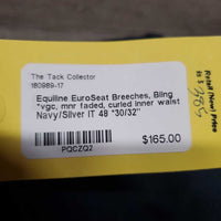 EuroSeat Breeches, Bling *vgc, mnr faded, curled inner waist
