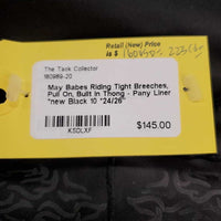 Riding Tight Breeches, Pull On, Built in Thong - Pany Liner *new