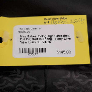 Riding Tight Breeches, Pull On, Built in Thong - Pany Liner *new