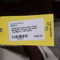 Euro Seat Sticky Knee Breeches *xc/vgc, mnr stains
