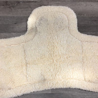 Fitted Fleece Dressage / Aussie ? Saddle Pad, tabs *gc/fair, older, hairy, clumpy, pilly, dingy, rubs
