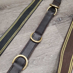 Leather & Elastic Breastplate, snaps *fair/gc, cracked, faded, clean, stains, xholes