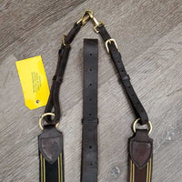 Leather & Elastic Breastplate, snaps *fair/gc, cracked, faded, clean, stains, xholes