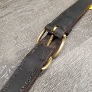 Leather & Elastic Breastplate, snaps *fair/gc, cracked, faded, clean, stains, xholes