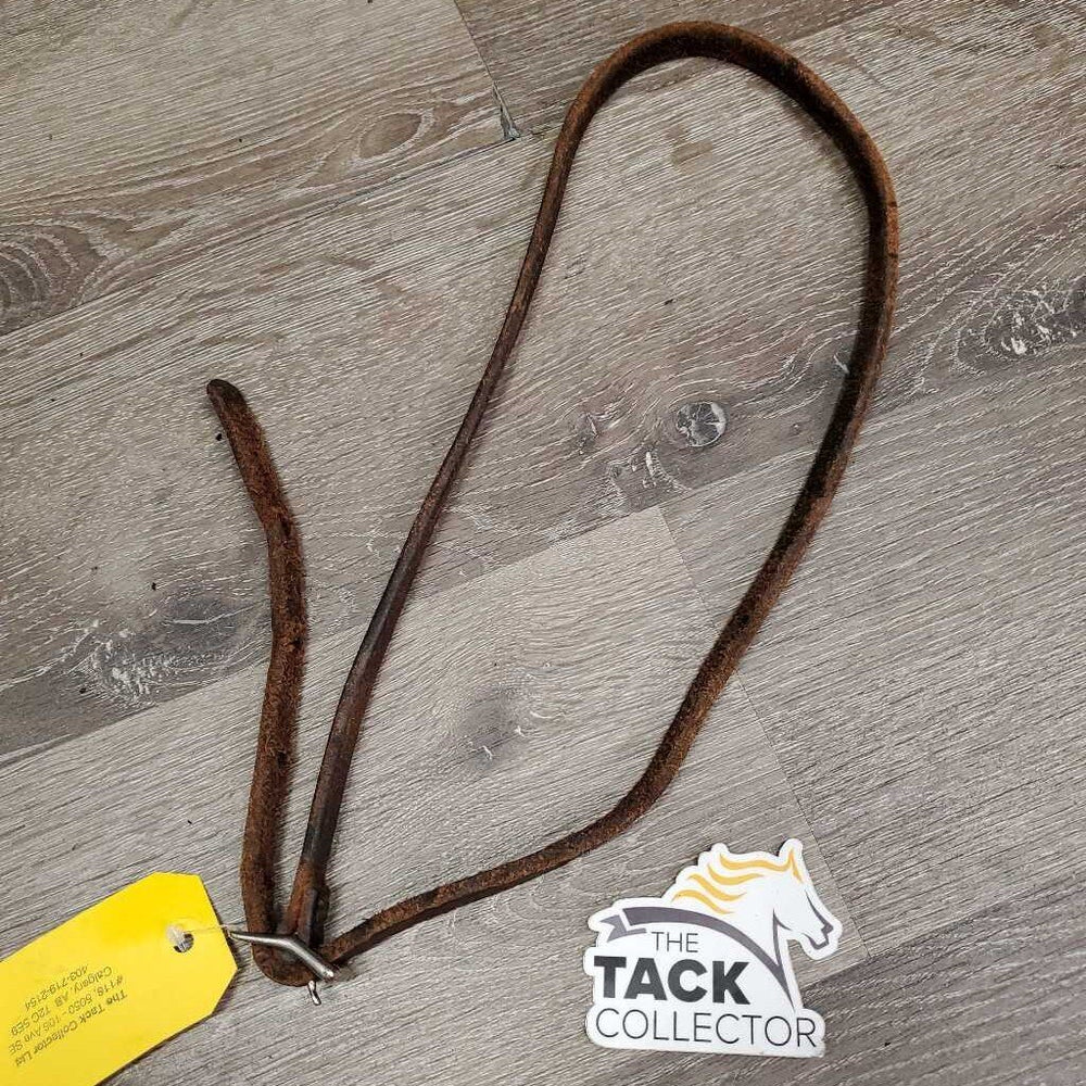 Soft Thick Leather Western Throatlatch *vgc, xholes, creases, clean, mnr edge stains