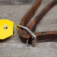 Soft Thick Leather Western Throatlatch *vgc, xholes, creases, clean, mnr edge stains
