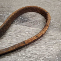 Soft Thick Leather Western Throatlatch *vgc, xholes, creases, clean, mnr edge stains