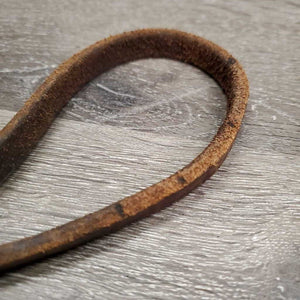 Soft Thick Leather Western Throatlatch *vgc, xholes, creases, clean, mnr edge stains