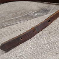 Soft Thick Leather Western Throatlatch *vgc, xholes, creases, clean, mnr edge stains
