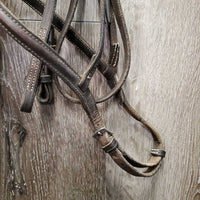 Thin Narrow Rsd Bridle *gc/fair, stiff, scrapes, dry, xholes, creases, stretched/dent
