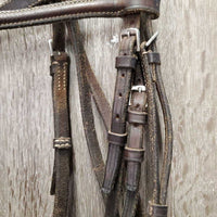 Thin Narrow Rsd Bridle *gc/fair, stiff, scrapes, dry, xholes, creases, stretched/dent