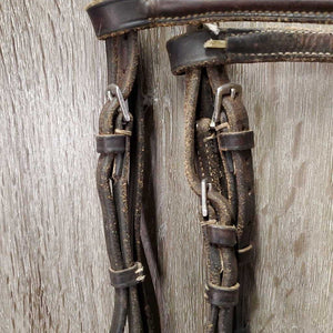 Thin Narrow Rsd Bridle *gc/fair, stiff, scrapes, dry, xholes, creases, stretched/dent