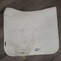 Quilt Sheepskin Dressage Pad *gc, dingy, mnr stains, hair, puckers, compressed/clumpy, pills

