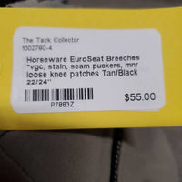 EuroSeat Breeches *vgc, stain, seam puckers, mnr loose knee patches
