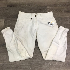 Hvy EuroSeat Breeches *fair, stains, hair, threads, v.pilly & rubbed, older, undone stitching, stretched & puckered seam