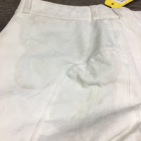 Hvy EuroSeat Breeches *fair, stains, hair, threads, v.pilly & rubbed, older, undone stitching, stretched & puckered seam