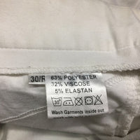 Hvy EuroSeat Breeches *fair, stains, hair, threads, v.pilly & rubbed, older, undone stitching, stretched & puckered seam
