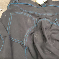 EuroSeat Breeches *fair, v.hairy, faded, snags, unstitched knees, curled waist
