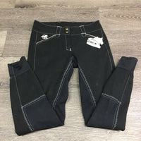 Full Seat Breeches *gc, v.hairy, pilly & rubbed seat, mnr unstitched seams, threads, faded
