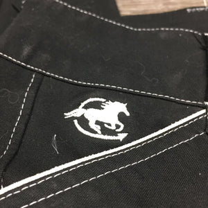 Full Seat Breeches *gc, v.hairy, pilly & rubbed seat, mnr unstitched seams, threads, faded