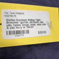 Euroseat Riding Tight Breeches *gc/fair, dirt/dust, hair, pills, faded, snags, older, seat rubs & pills

