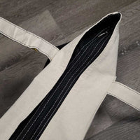 Canvas Bag, Embroidered, zipper, outside pocket *new
