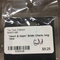 "Heart & Hope" Bridle Charm, bag *new
