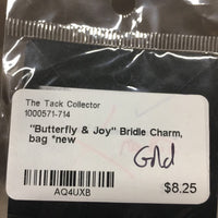 "Butterfly & Joy" Bridle Charm, bag *new