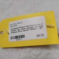 Fleece Half Pad Cover, 0 Inserts *gc, clean, clumpy, mnr hair, threads, bare spots?

