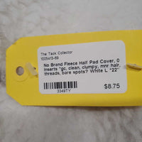 Fleece Half Pad Cover, 0 Inserts *gc, clean, clumpy, mnr hair, threads, bare spots?
