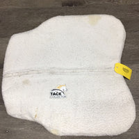 Vintage Foam "Hunter" Half Pad, terry towel cover *gc, older, stains, mnr hair, pills