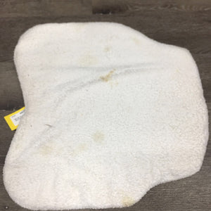 Vintage Foam "Hunter" Half Pad, terry towel cover *gc, older, stains, mnr hair, pills