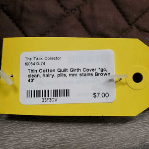 Thin Cotton Quilt Girth Cover *gc, clean, hairy, pills, mnr stains