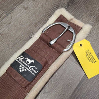Nylon Web Cinch, Wool - Velcro Liner, 2x D Rings *gc, clean, clumpy, hairy, rubs, curled/folded edges