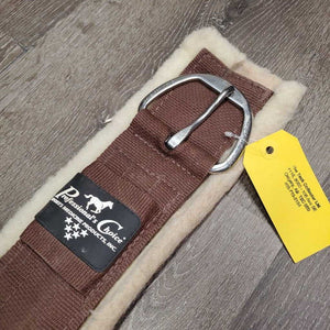 Nylon Web Cinch, Wool - Velcro Liner, 2x D Rings *gc, clean, clumpy, hairy, rubs, curled/folded edges