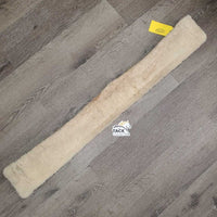 Nylon Web Cinch, Wool - Velcro Liner, 2x D Rings *gc, clean, clumpy, hairy, rubs, curled/folded edges
