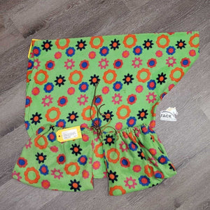 Fleece Saddle Cover & 2 Stirrup Iron Bags, leather ties *xc/vgc, clean, NO elastic, unstitched edge, mnr stains