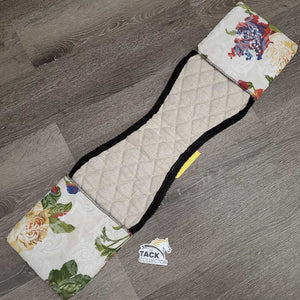 Hvy Cotton Quilt Over Saddle Stirrup Iron Keepers *vgc, clean, mnr stains, hairy, clumpy