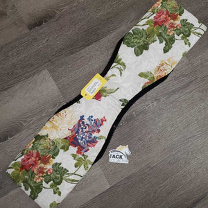 Hvy Cotton Quilt Over Saddle Stirrup Iron Keepers *vgc, clean, mnr stains, hairy, clumpy