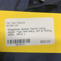 Jacket, Velvet Lining, zipper *vgc, mnr hairy, dirt & fading, older