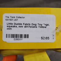 Little Duckie Fabric Dog Toy *vgc, squeaks, mnr dirt?stains
