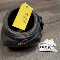 1 Hoof Boot *gc, mnr dirt, faded, curled inner heels, scraped edge, mnr undone stitching, v.rubbed