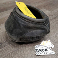 1 Hoof Boot *gc, mnr dirt, faded, curled inner heels, scraped edge, mnr undone stitching, v.rubbed
