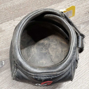 1 Hoof Boot *gc, mnr dirt, faded, curled inner heels, scraped edge, mnr undone stitching, v.rubbed