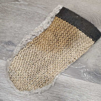 Double Sided Fleece & Cactus Cloth Grooming Mitt *fair, v.dirty, v.stained, dingy, hairy, clumpy
