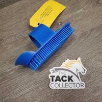 Plastic Curry, handle *vgcgc, clean, discolored, stickers, mnr hair
