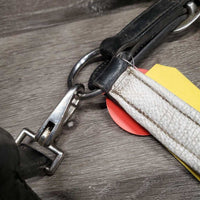 Padded Soft Leather Halter, adj, snap *gc/vgc, clean & mnr dirt?dust, rubs, scraped & peeled edges, creases, dry, rust?
