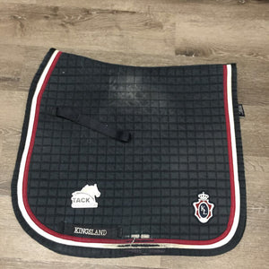 Quilt Dressage Saddle Pad, tabs *gc/fair, clean, faded, rubs, tears, pills, threads
