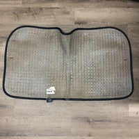 Quilt Dressage Saddle Pad, tabs *gc/fair, clean, faded, rubs, tears, pills, threads
